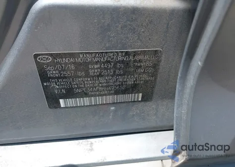2017 Hyundai Sonata Sport z USA, uszkodzony, nr VIN 5NPE34AF8HH495652